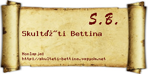 Skultéti Bettina névjegykártya