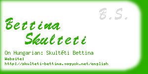 bettina skulteti business card